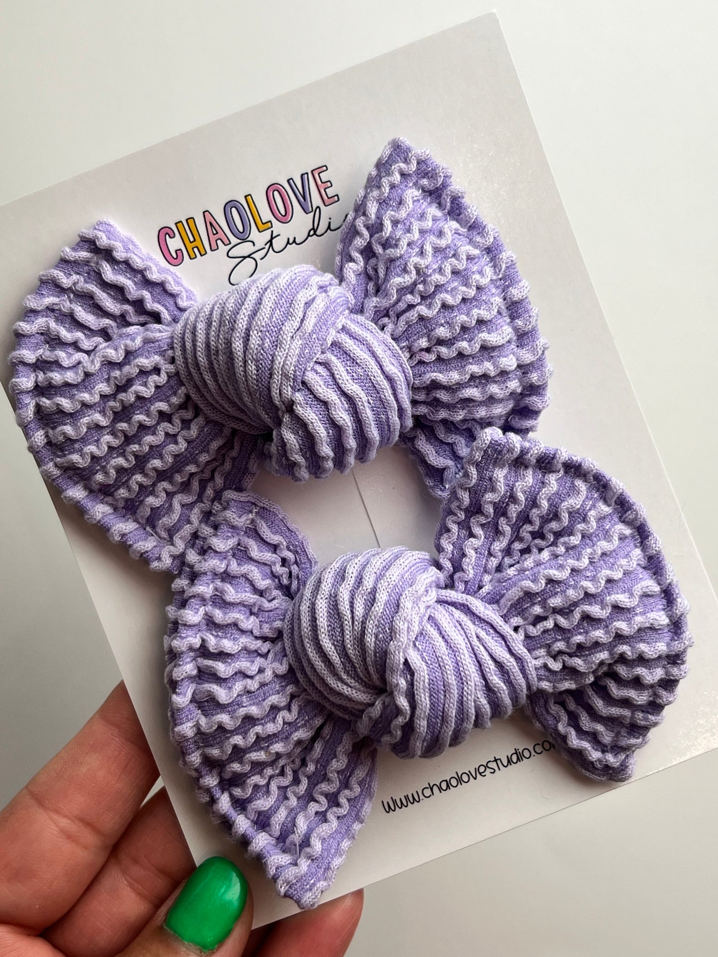 Lilac Piggies Hair Bows