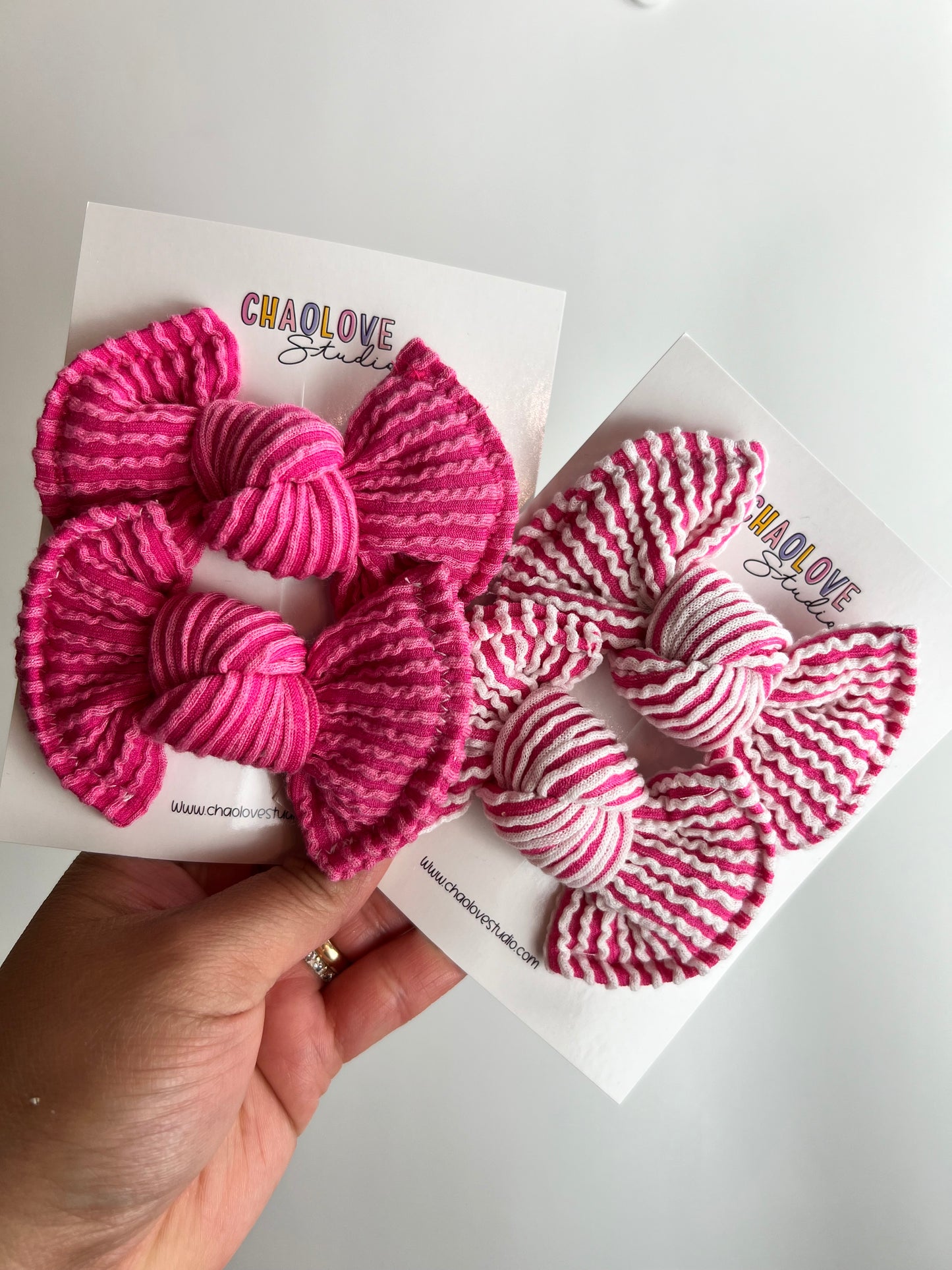Hot Pink Piggies Hair Bows
