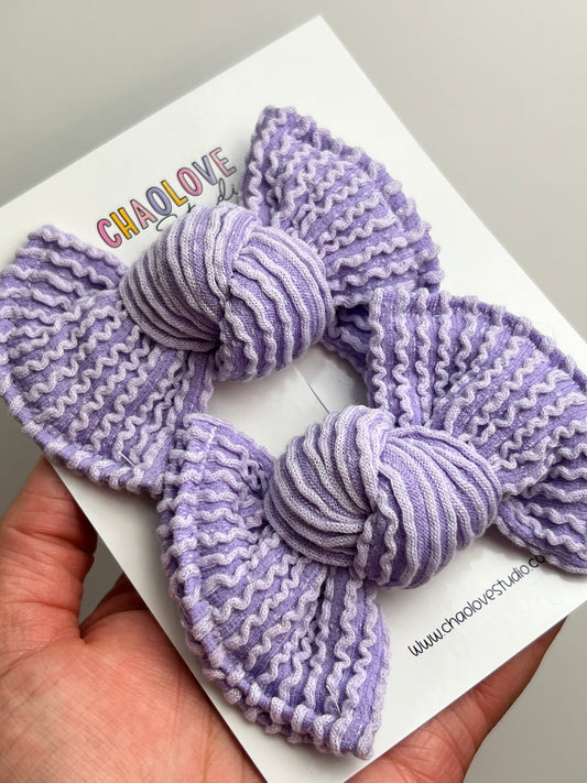 Lilac Piggies Hair Bows