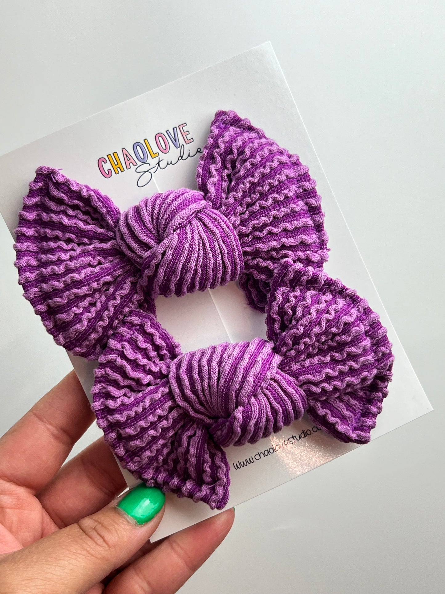 Violet Piggies Hair Bows