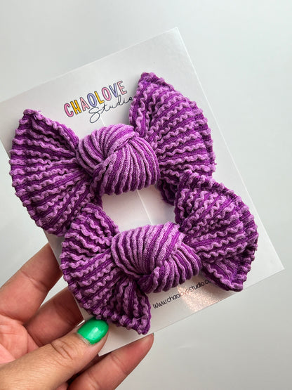 Violet Piggies Hair Bows