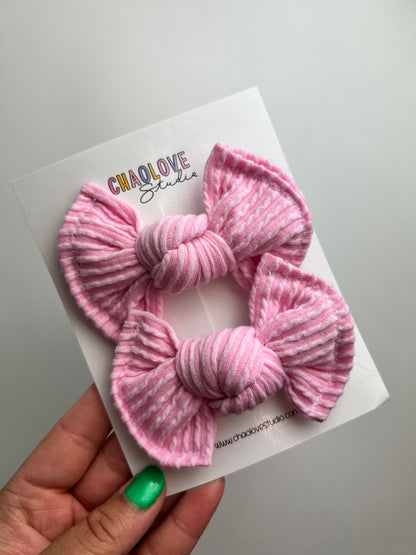Pink Piggies Hair Bows