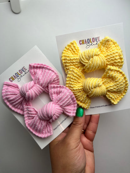 Pink Piggies Hair Bows