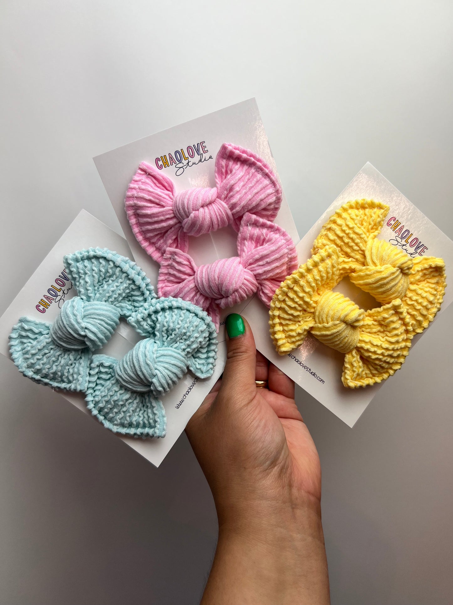 Pink Piggies Hair Bows