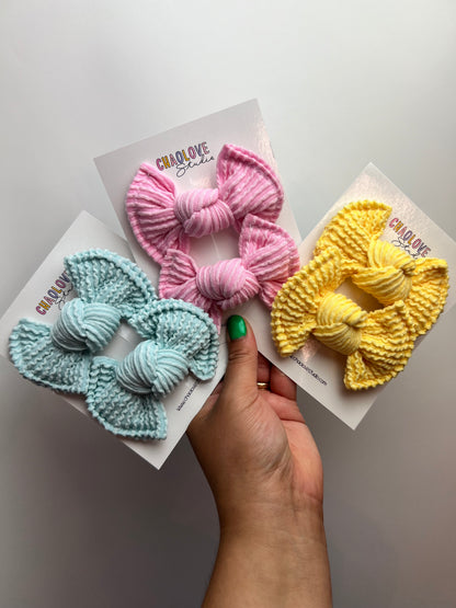 Pink Piggies Hair Bows