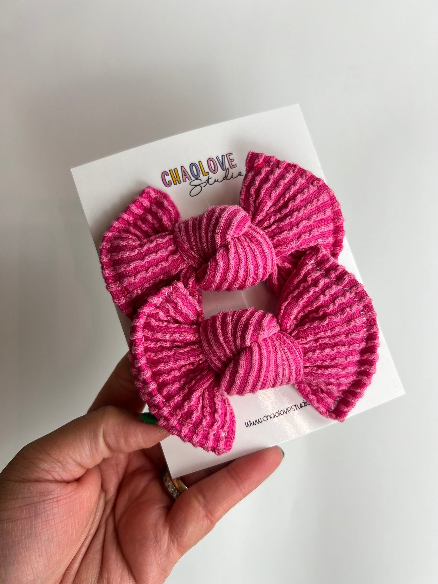 Hot Pink Piggies Hair Bows