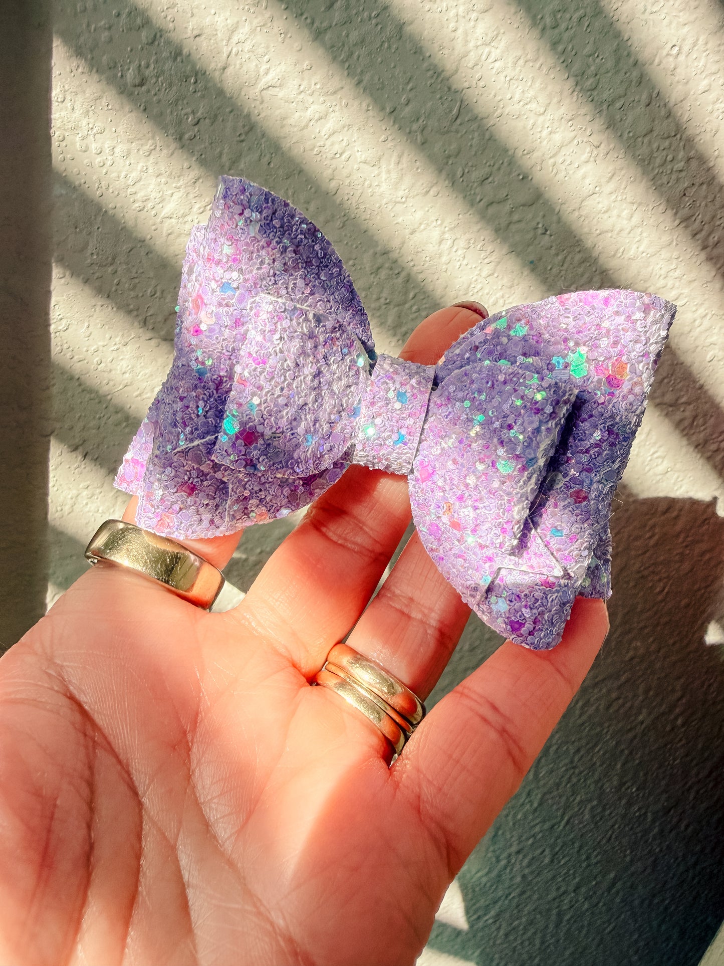 Purple Glitter Bow