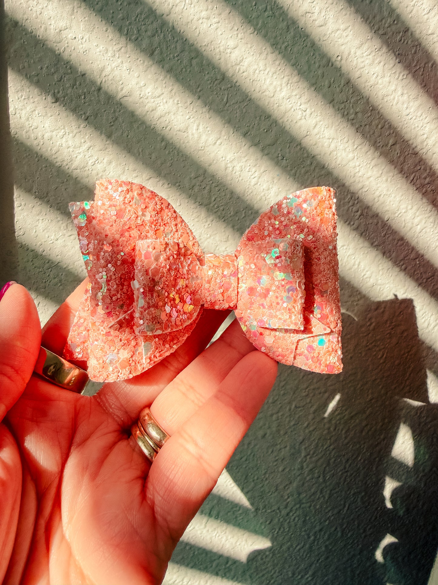 Orange Glitter Bow
